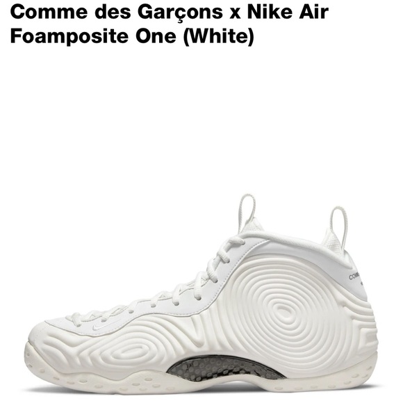 Comme des Garçons x Nike Air Foamposite One (White - Picture 3 of 6